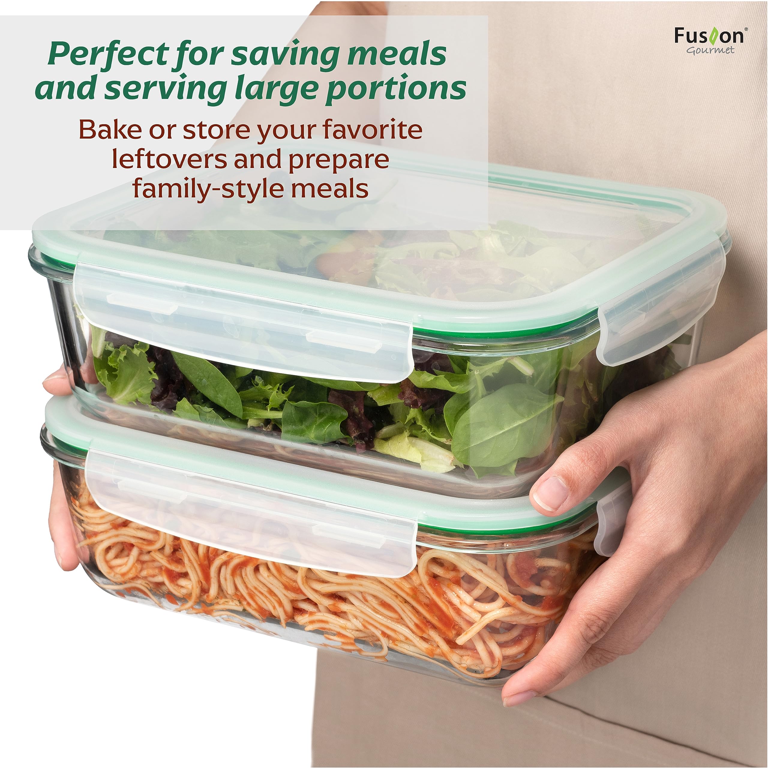 Fusion Gourmet uso diario aptos para microondas para recalentar comidas.