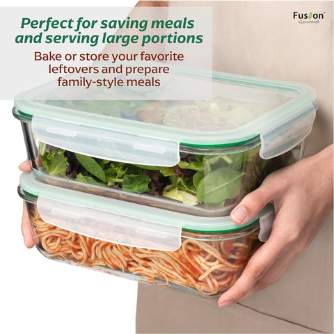 Fusion Gourmet uso diario aptos para microondas para recalentar comidas.