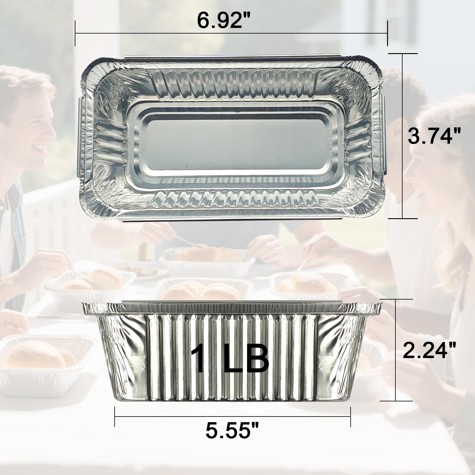 FUTINA minipan de aluminio con tapa para hornear bollos y panecillos