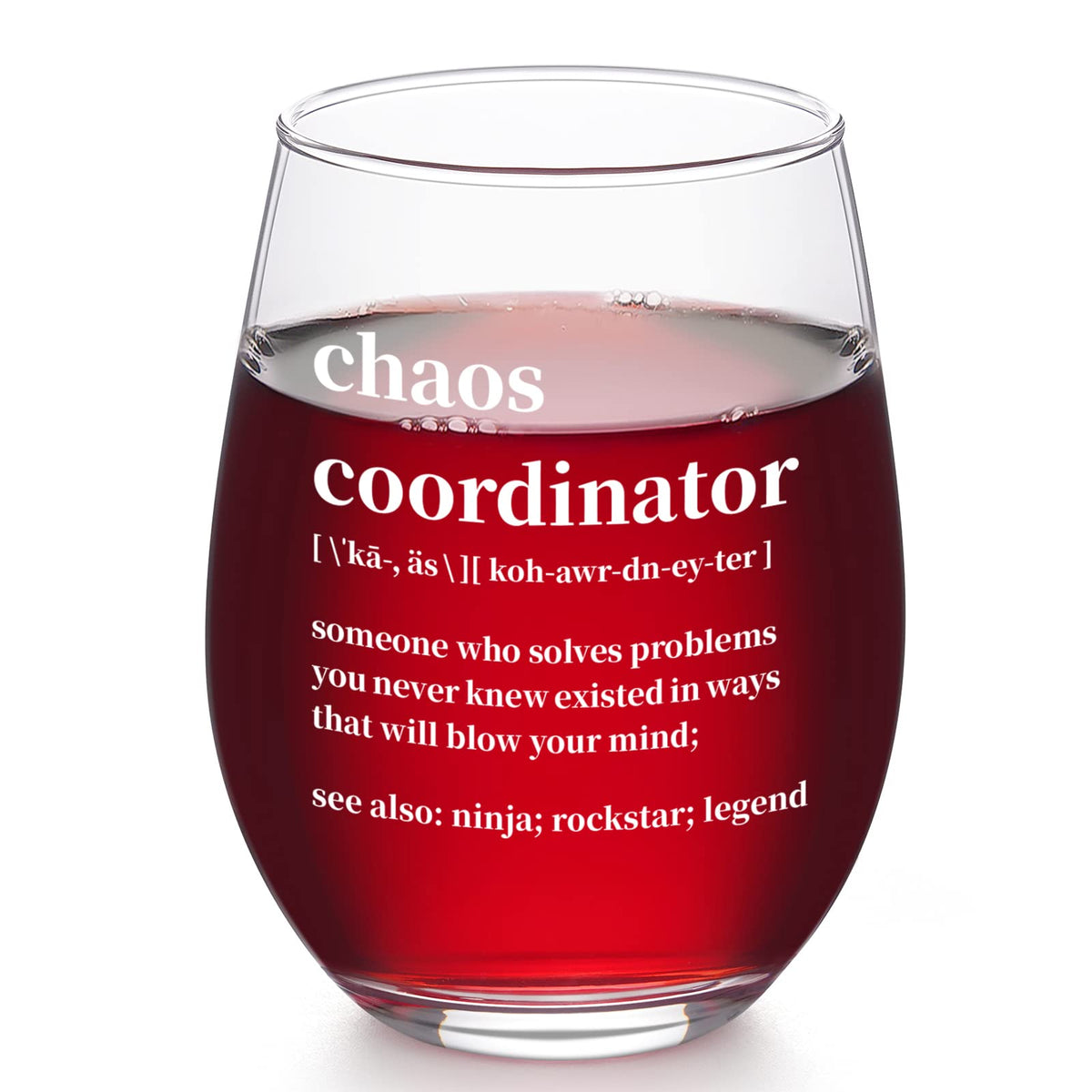 Copa sin tallo Futtumy Chaos Coordinator lista para brindar sin derrames.