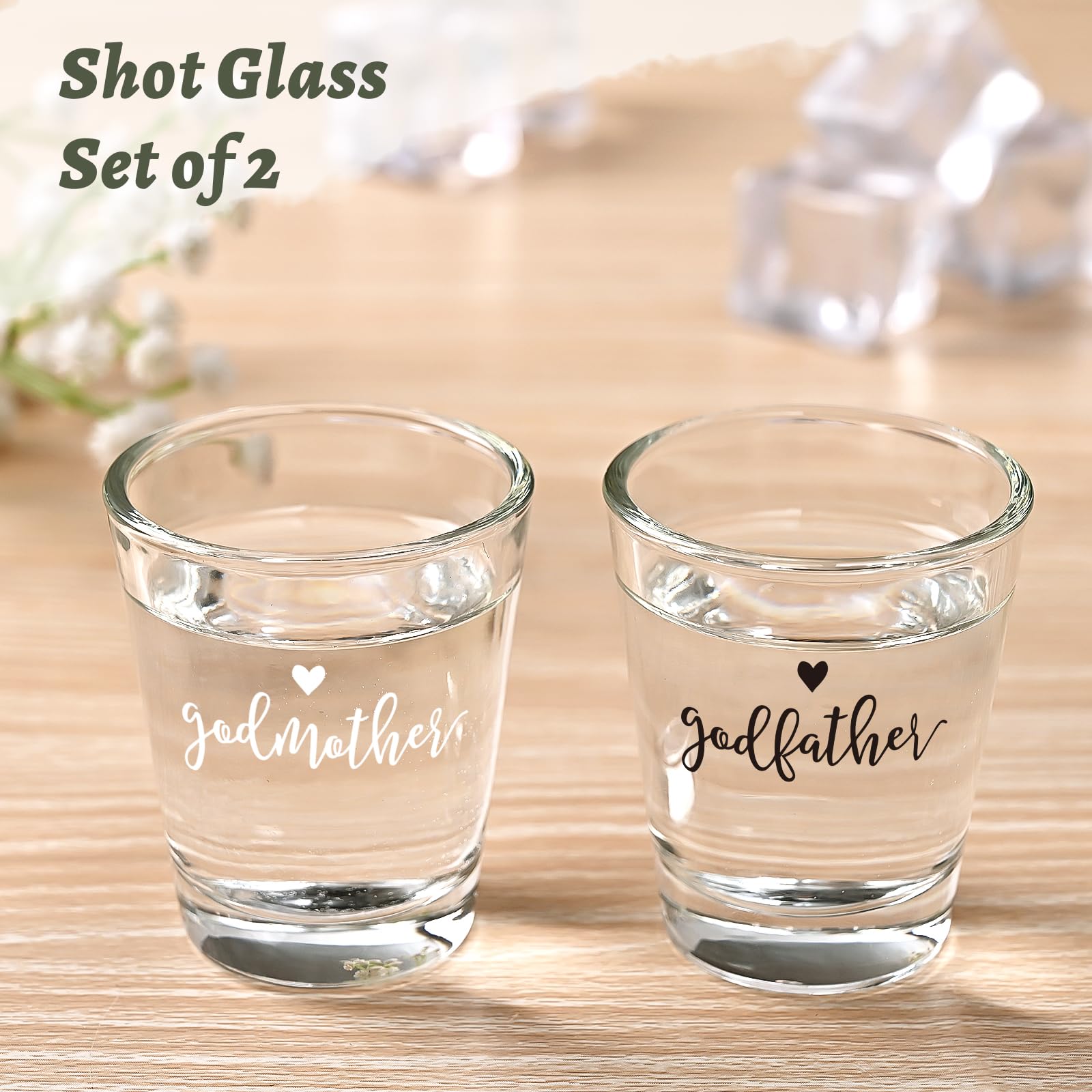 Copas Futtumy para padrino y madrina, claridad del vidrio y diseño elegante