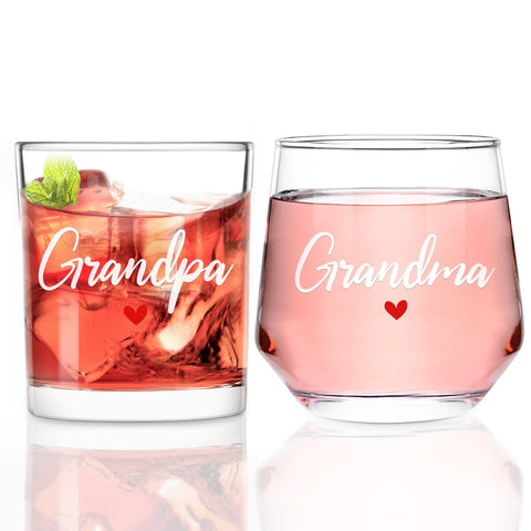Conjunto de copas Futtumy para abuelos, copa de vino para compartir momentos