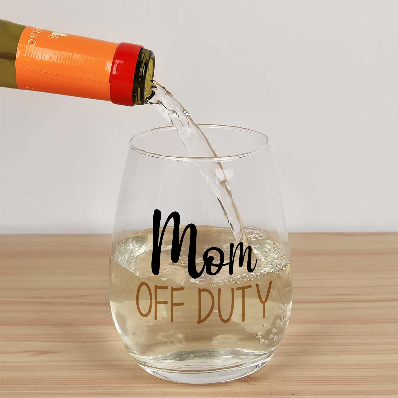 Futtumy vaso de vino sin tallo para mamá: perfecto para brindar.