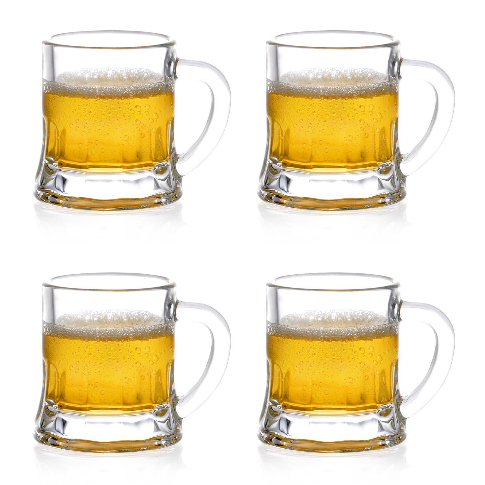 Vaso miniatura Futtumy con asa para servir cerveza fría.