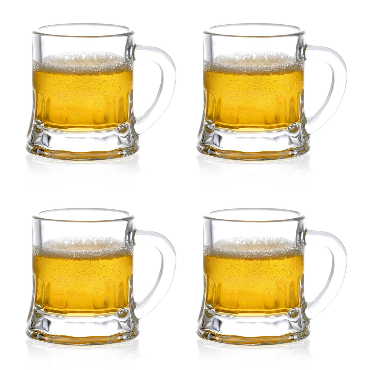 Vaso miniatura Futtumy con asa para servir cerveza fría.