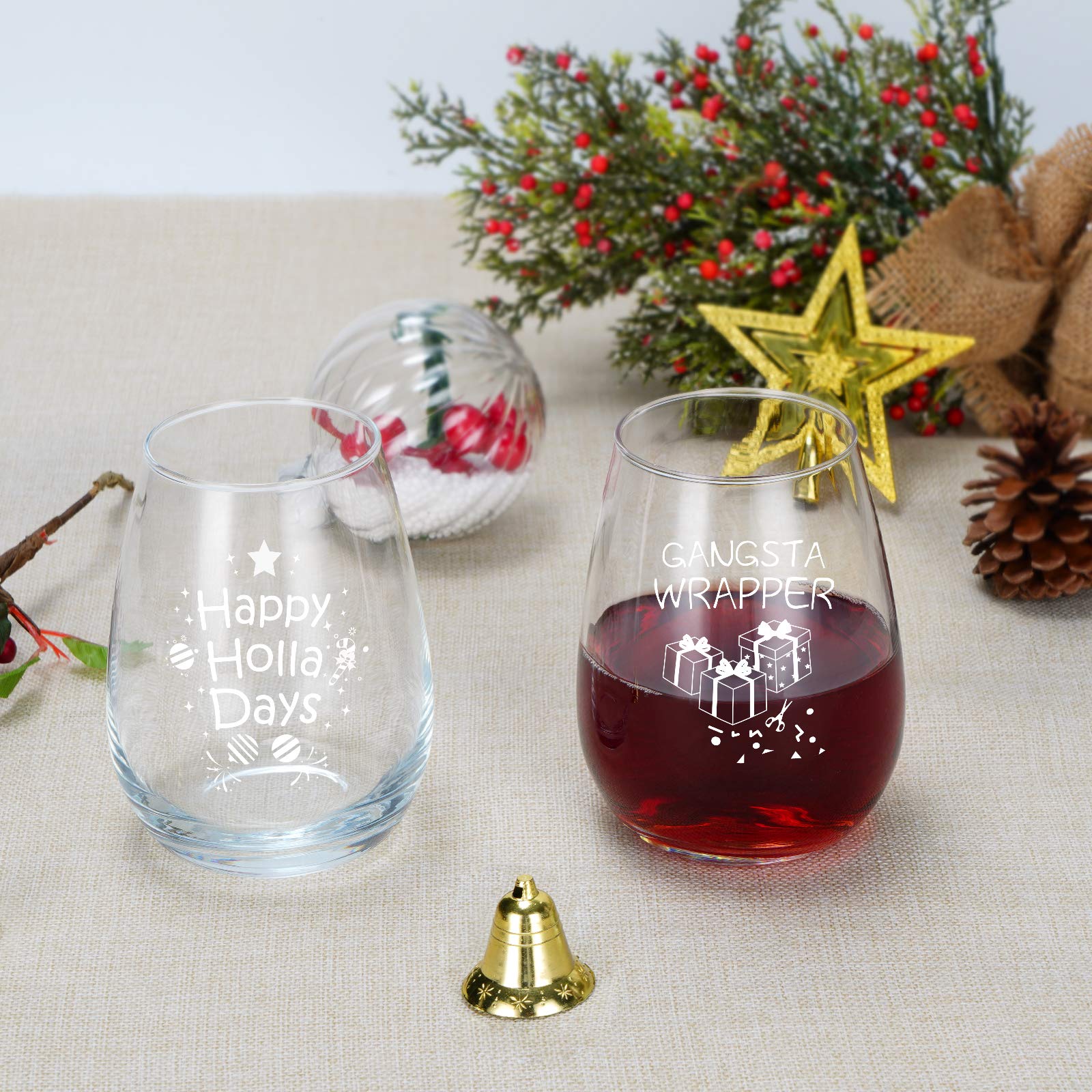 Copa de vino Futtumy para menús festivos, apta para vino, agua o café