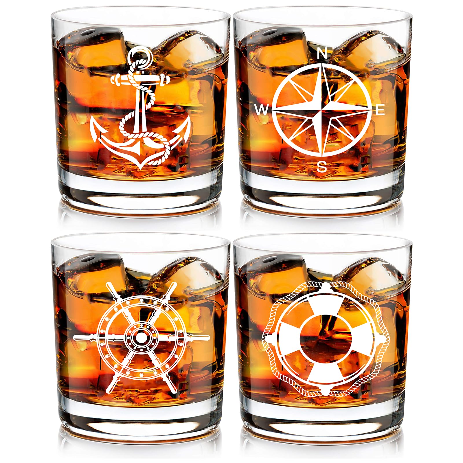 Vaso Futtumy con ancla, ideal para veladas en el barco.