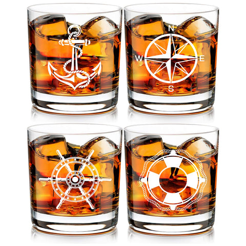 Vaso Futtumy con ancla, ideal para veladas en el barco.