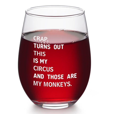 Vaso Futtumy 17 onzas con la frase No es mi circo, ideal para regalo.