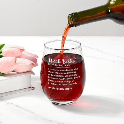 Vaso Futtumy con impresión frontal y trasera, regalo único para compañeras de oficina.