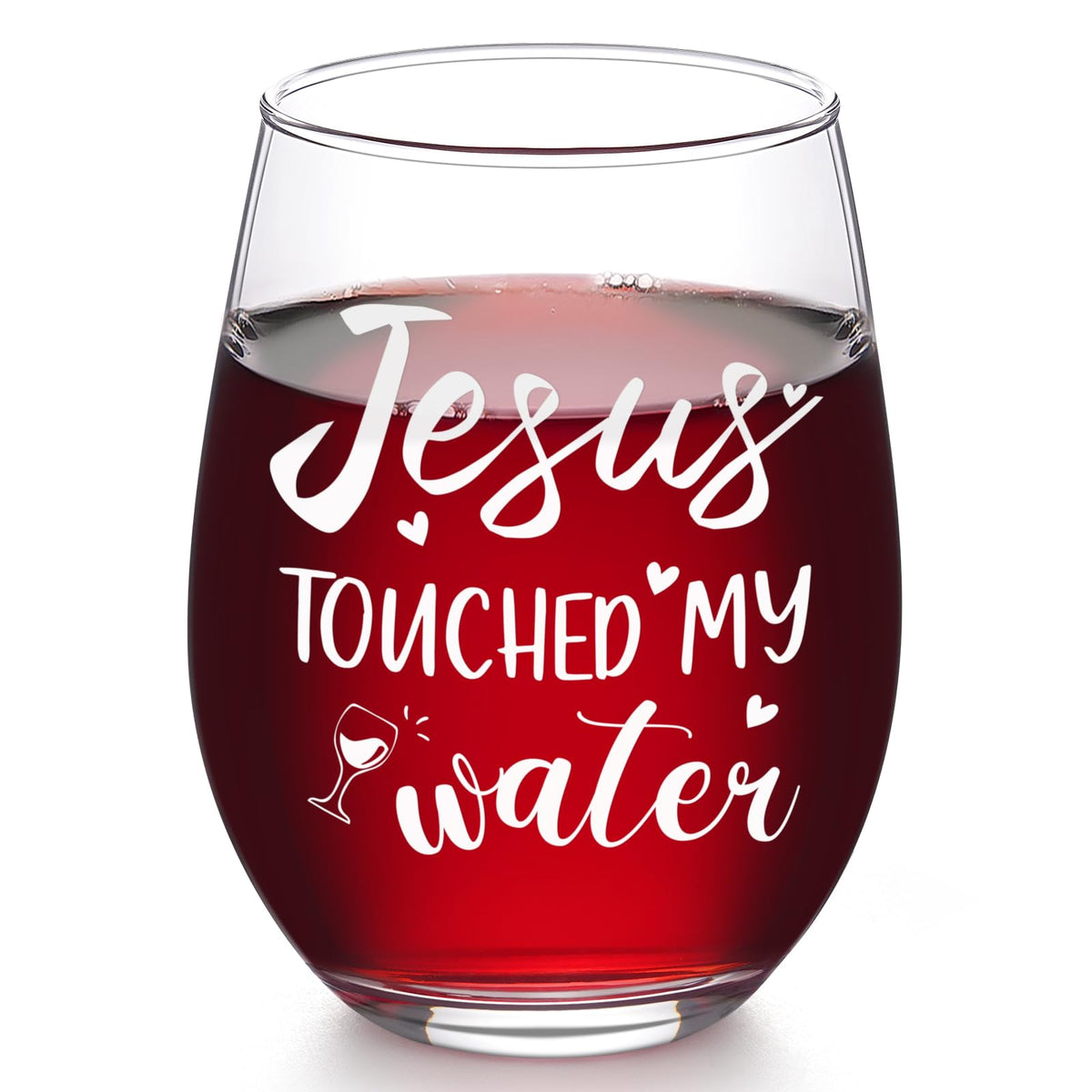 Vaso Futtumy Jesús Tocó Mi Agua de 17 onzas, ideal para degustar vino
