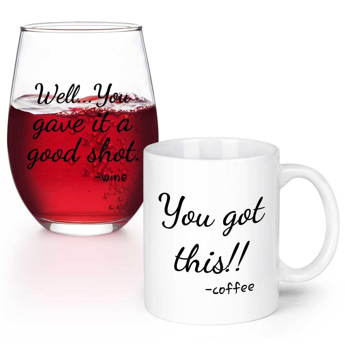 Vaso de vino sin tallo de Futtumy con base ancha para mayor estabilidad.