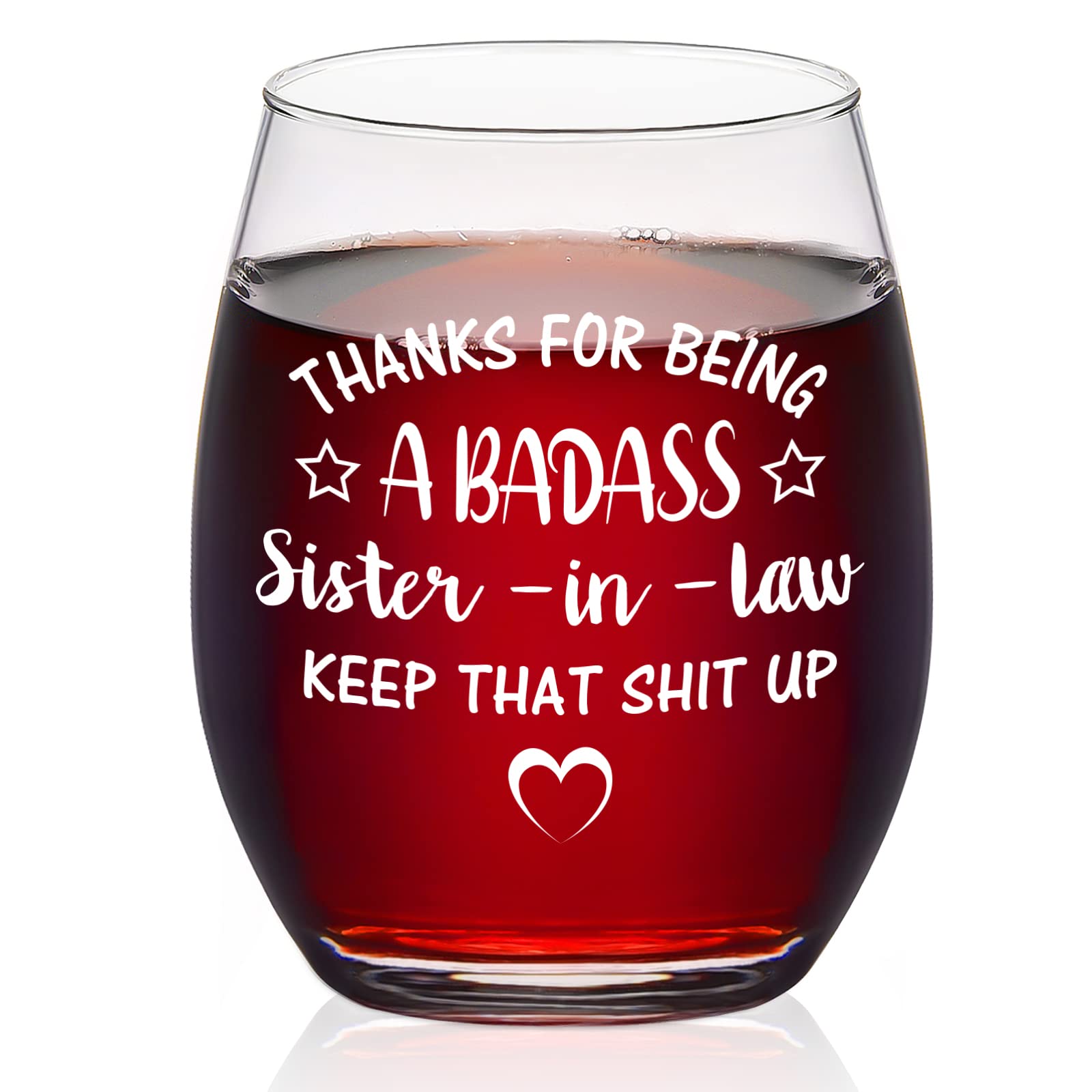 Vaso de vino sin tallo de Futtumy para cuñada, regalo elegante y práctico.
