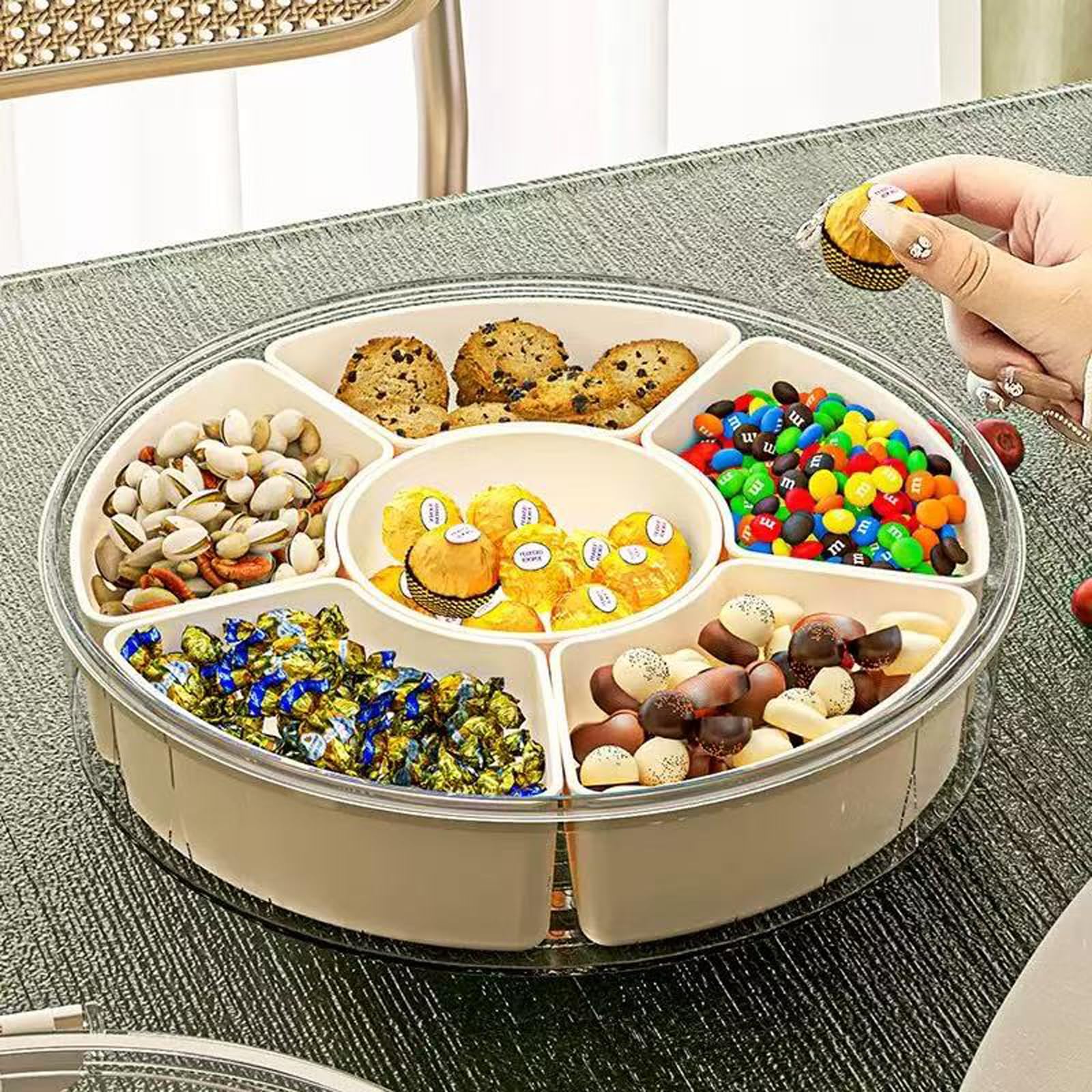 Bandeja Fuukou Dividida apta para frigorífico para almacenamiento compacto.