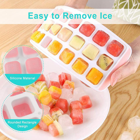 Fuukou bandeja hielo mini con 63 cubos y desmoldeo rápido