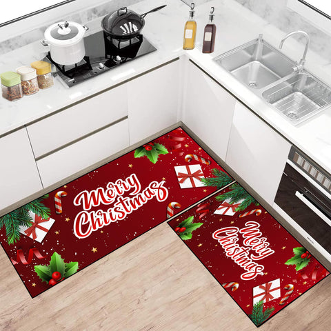Alfombra FUYEUN estilo regalo navidad, perfecta para decorar y recibir visitas.