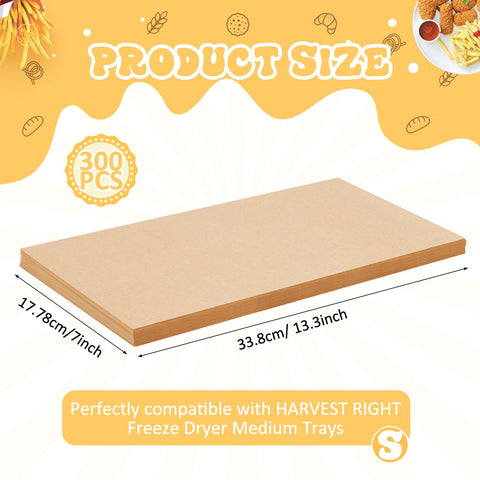 Fuyoooo papel pergamino antiadherente mediano 17,3 x 6,9 pulgadas, compatible con Harvest Right para bandejas.