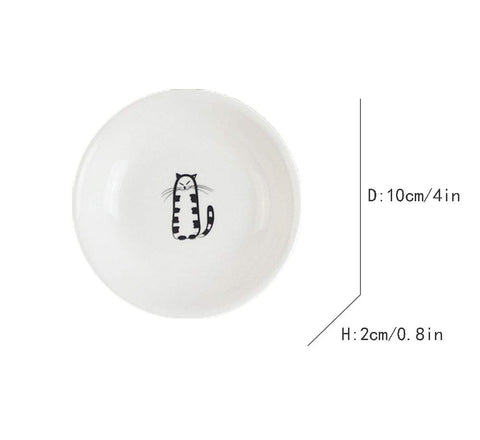 FUYU plato snack gato ceramico, perfecto para porciones de aperitivos.