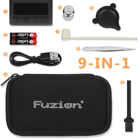 Balanza Fuzion con calibración incluida para confiabilidad y uso prolongado.
