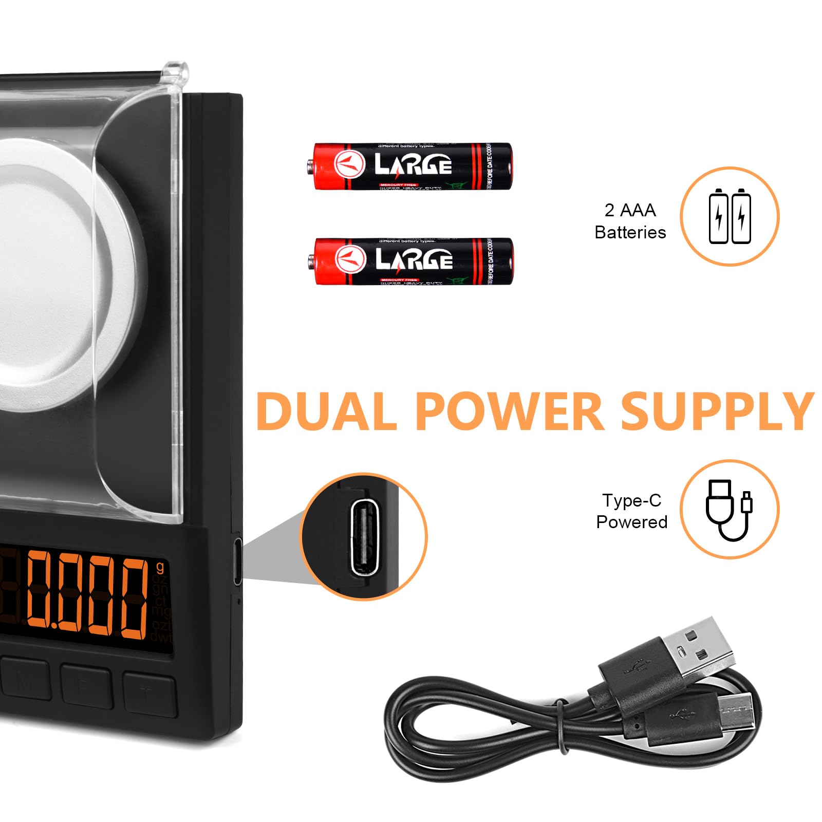 Balanza Fuzion con estuche portátil y accesorios para un conjunto completo de pesaje.
