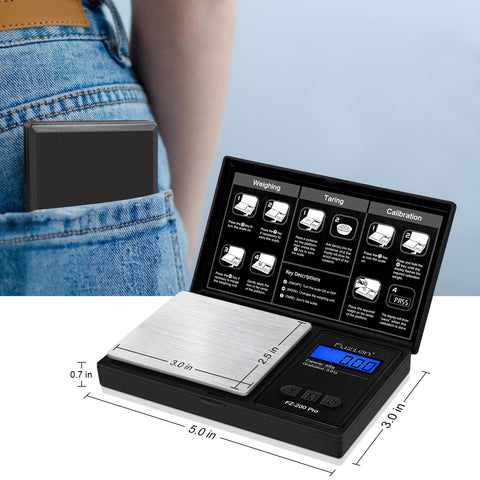 Calibración incluida de 100 g para mantener precisión a lo largo del tiempo.