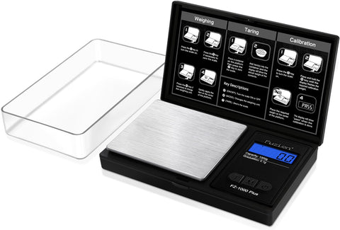 Fuzion: escala de bolsillo con placa de acero para mediciones precisas.