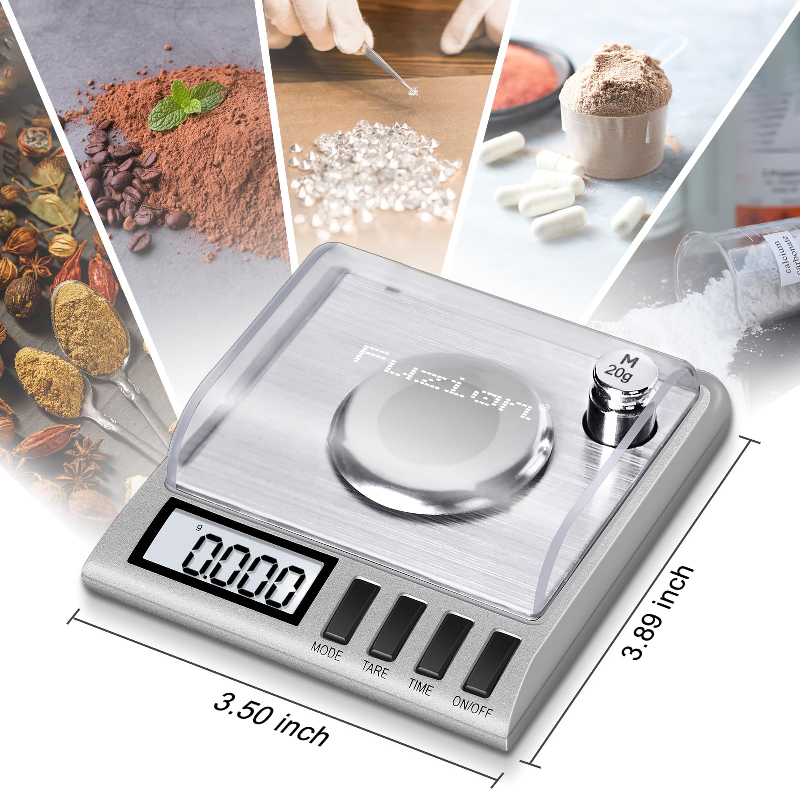 Fuzion KD-50 incluye pesas de calibración para recalibrar con precisión