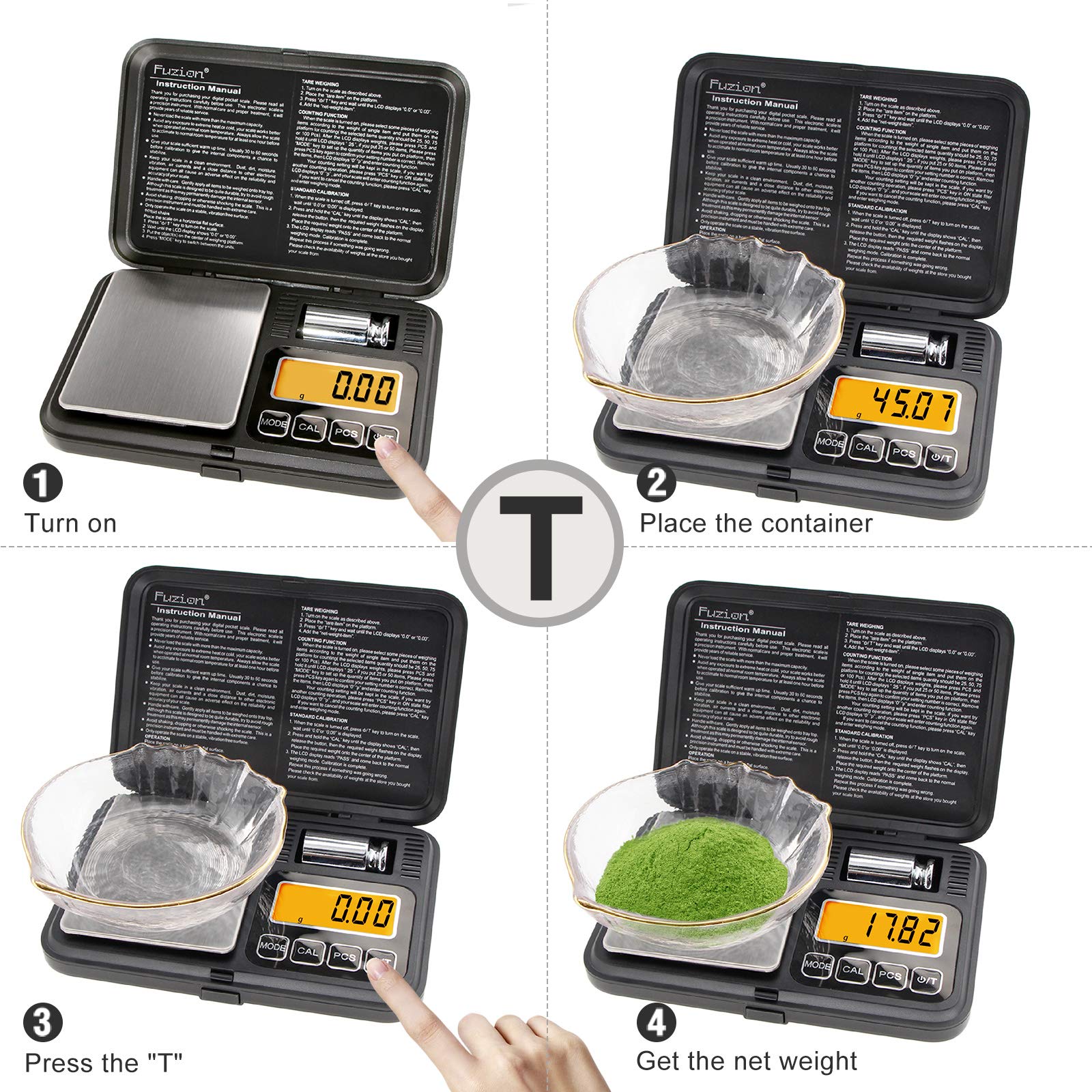Plato de acero inoxidable fácil de limpiar para pesajes estables