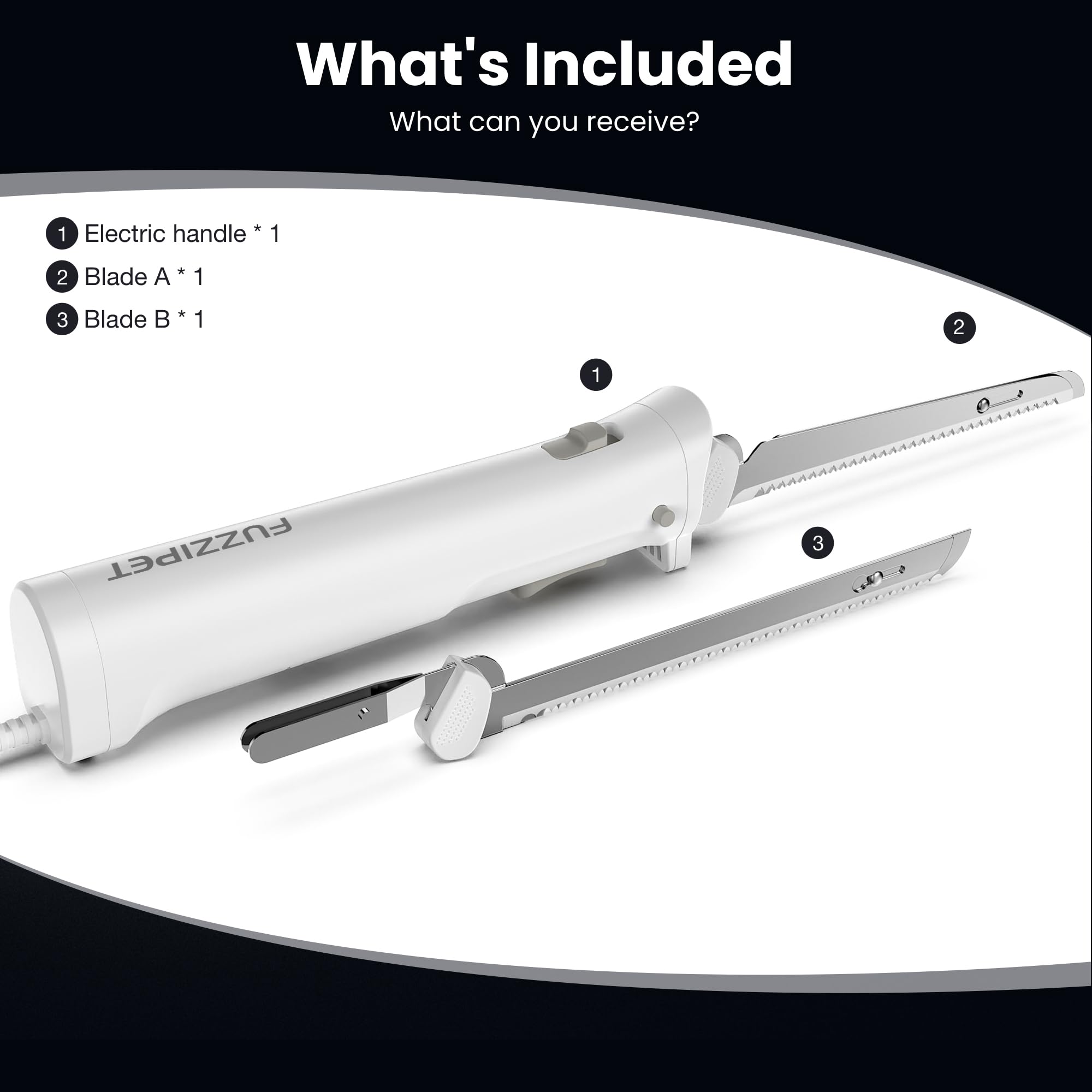 Cuchillo Fuzzipet en acción para cortes precisos de carnes y pan.