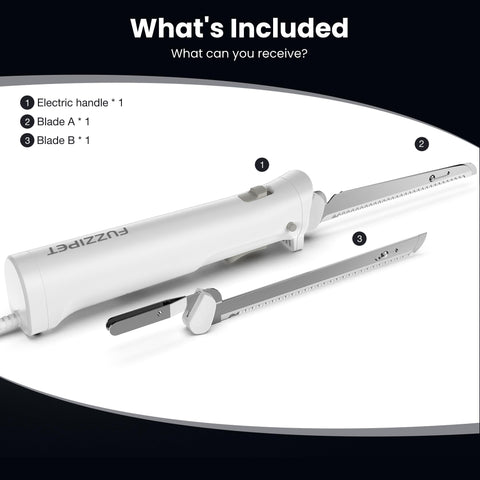 Cuchillo Fuzzipet en acción para cortes precisos de carnes y pan.