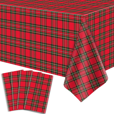 FVEOCR mantel cuadra rojos y verdes 51x86, ideal para mesa navideña