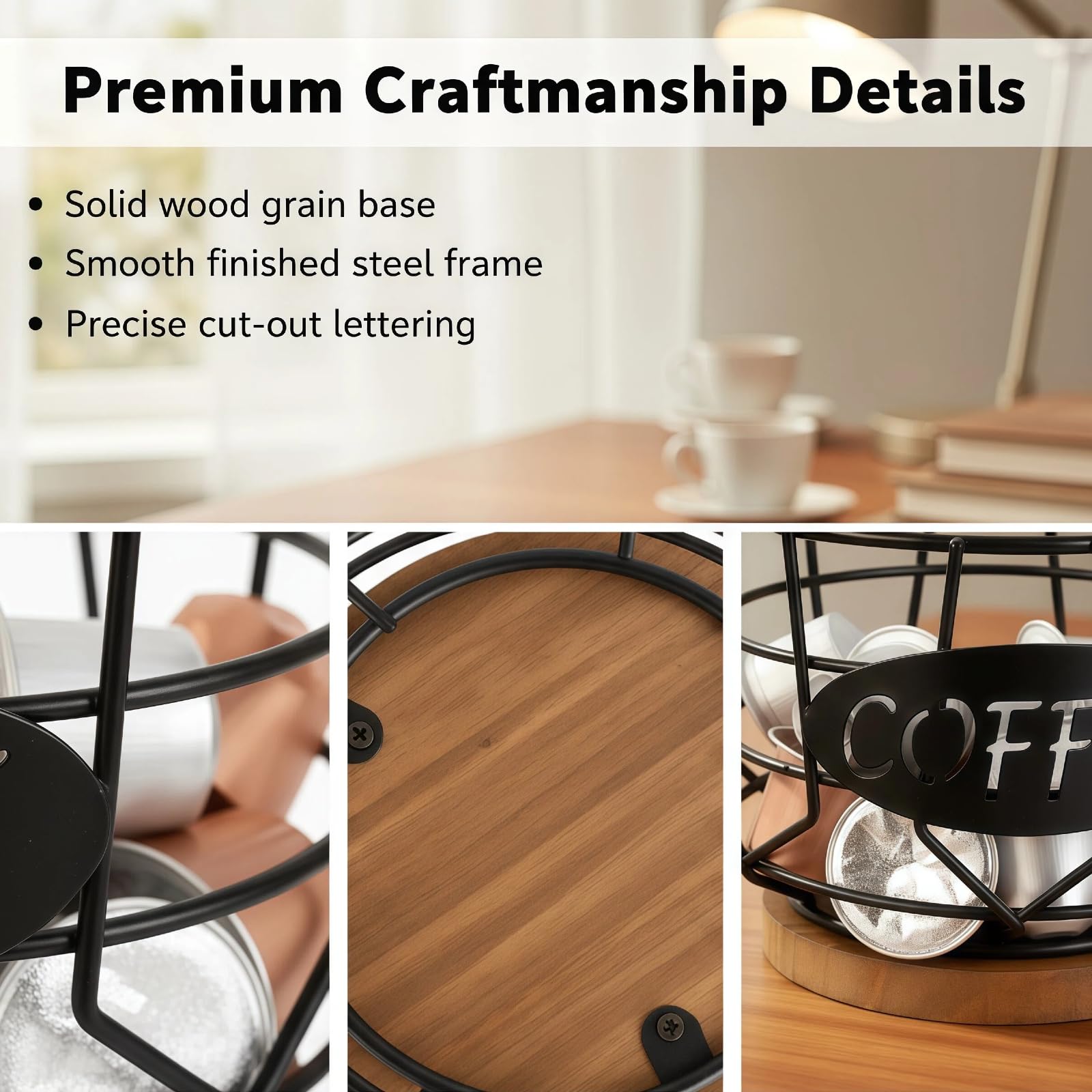 Base de madera natural de Fving para estabilidad y uso prolongado.