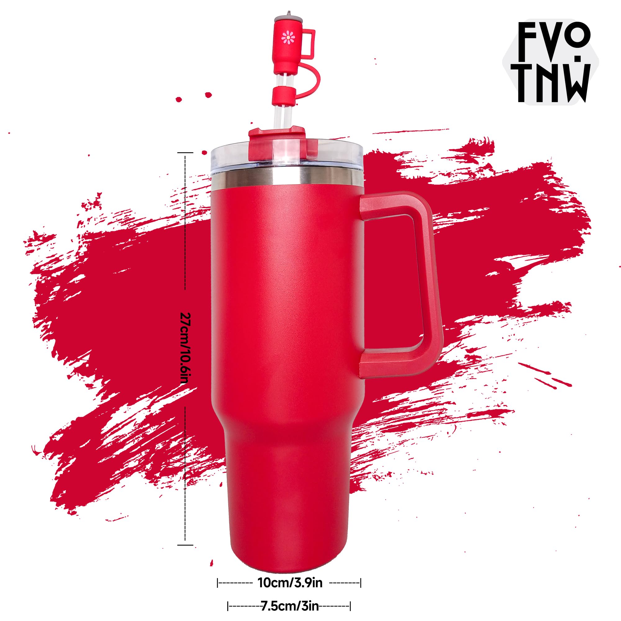 FVOTNW vaso térmico 40oz con tapa antidesbordes para evitar derrames.