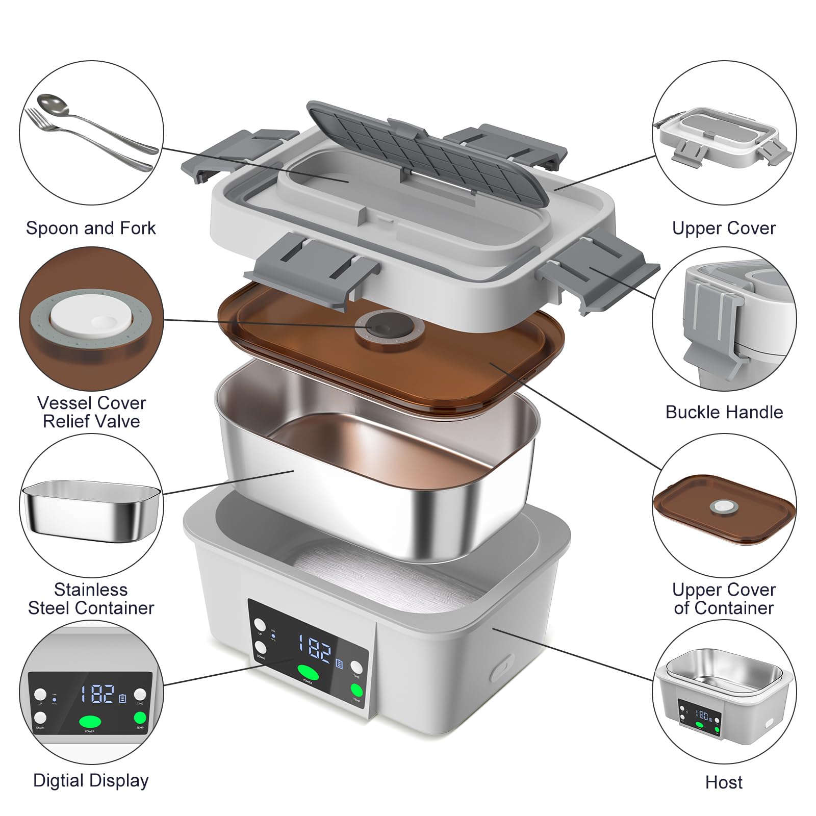 FVW accesorios incl. tenedor y cuchara para comer al instante.