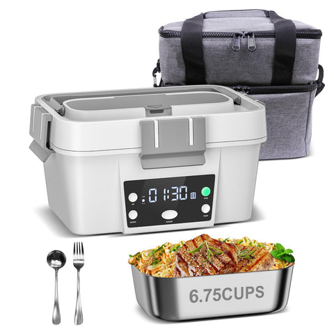 FVW almuerzo eléctrico inalámbrico 16000mAh, vista frontal del calentador portátil para oficinas.