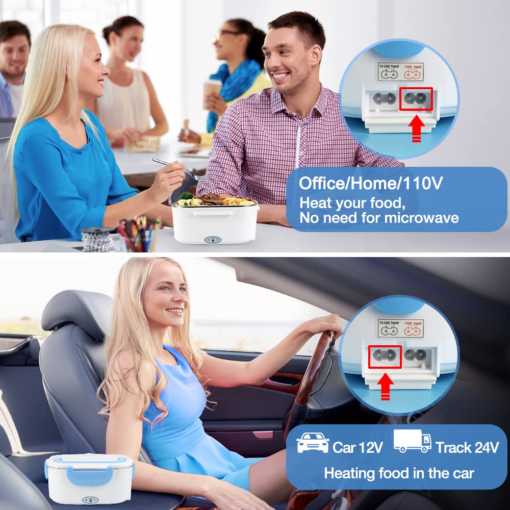 FVW almuerzo eléctrico para coche con acero inoxidable removible facilita limpieza