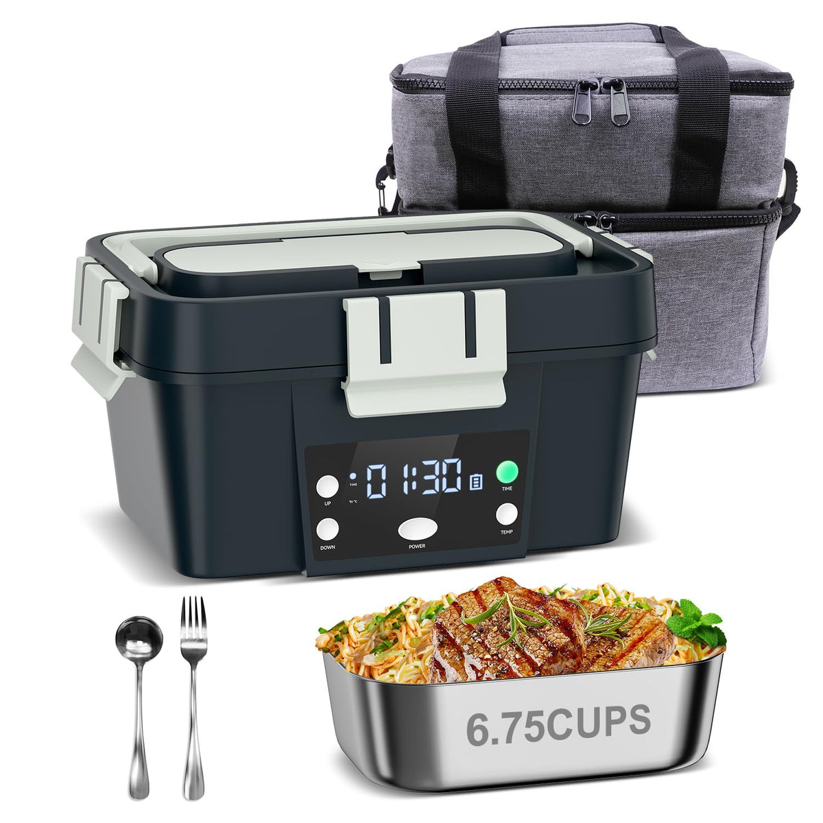 FVW caja almuerzo caliente con batería para uso portátil y sin enchufe