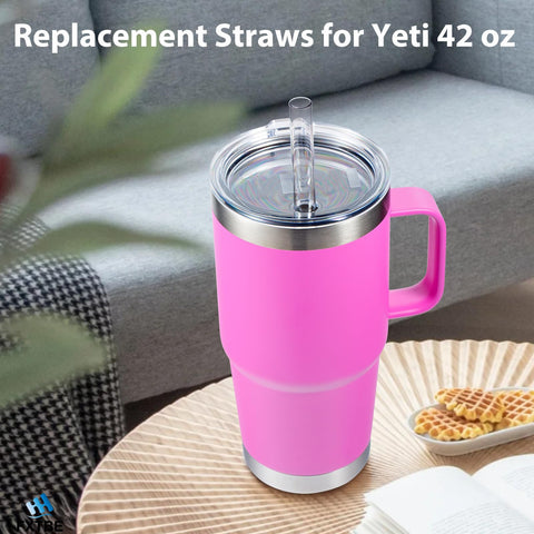 FXTBE pajillas de Tritan transparentes para Yeti 42oz, aptas para lavavajillas.