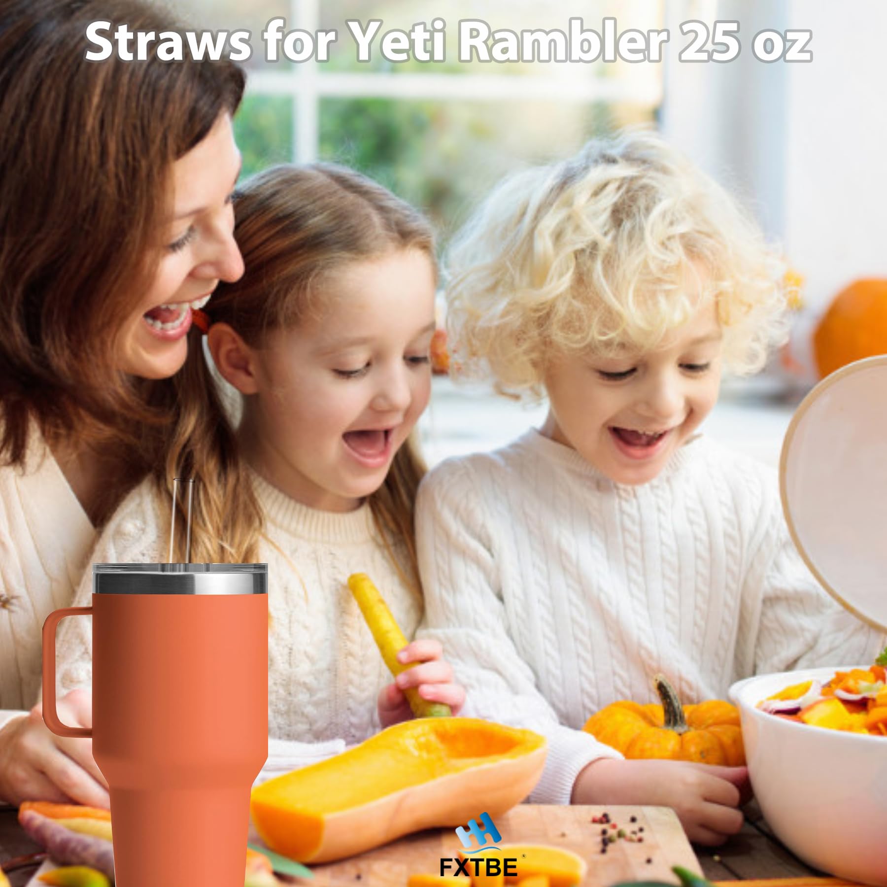 FXTBE pajillas transparentes para Yeti Rambler, compatibles y duraderas.