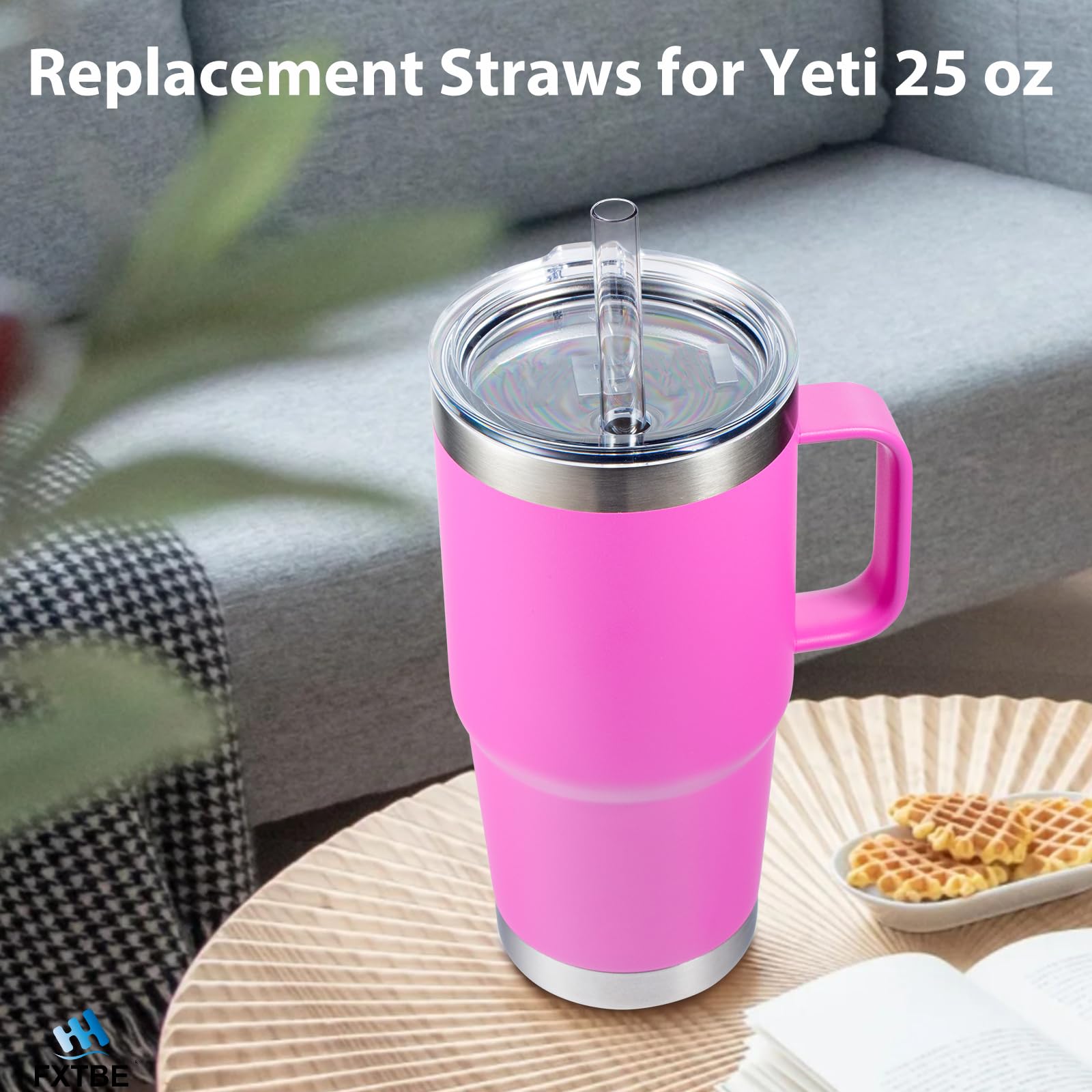 FXTBE pajillas de tritán para Yeti 26oz, sin necesidad de cortar.