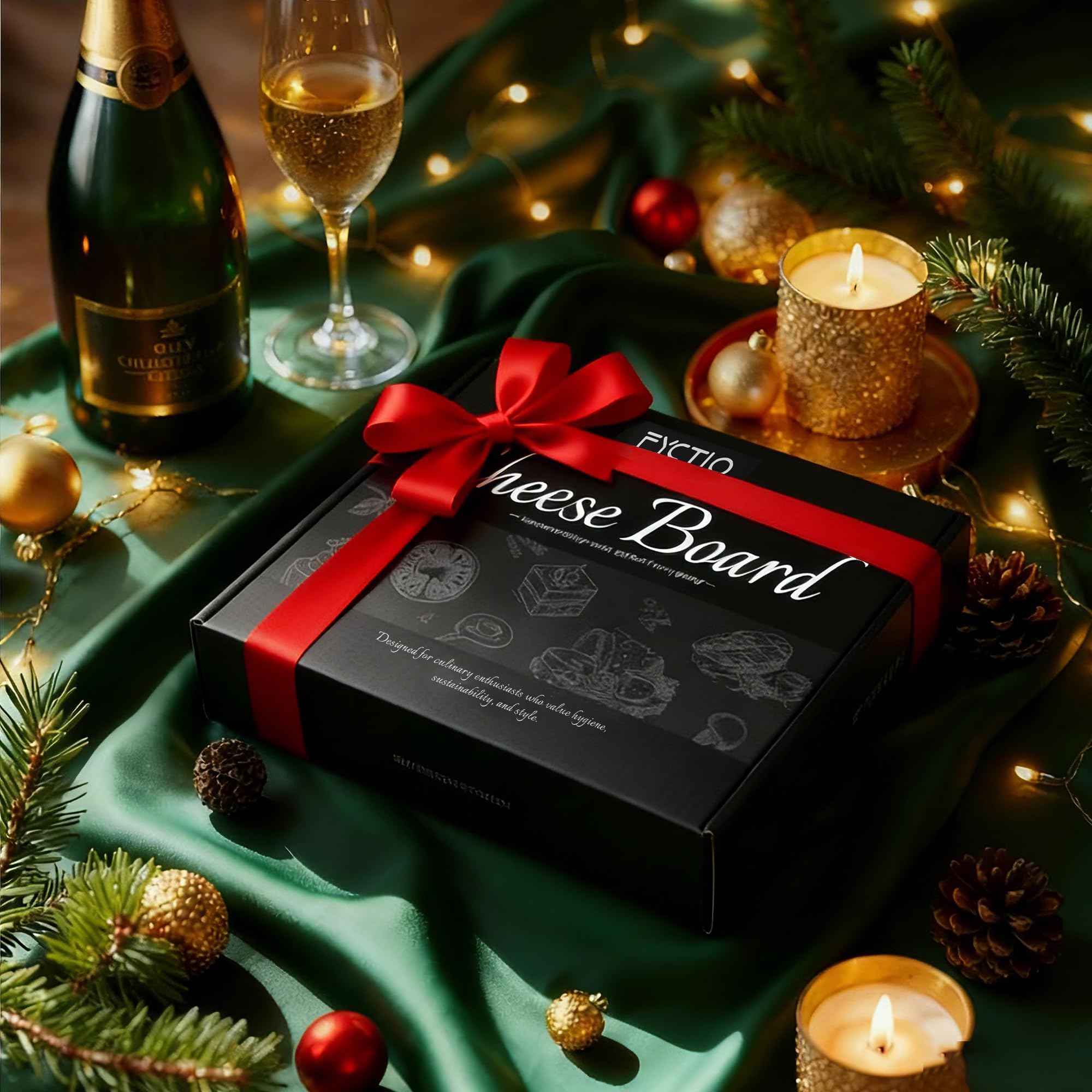 Fyctio tablero charcuteria 8-en-1, diseno versatil para fiestas.