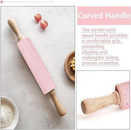 Fymlhomi mango-madera-ergonomico ofrece agarre cómodo para rodar suaves capas.