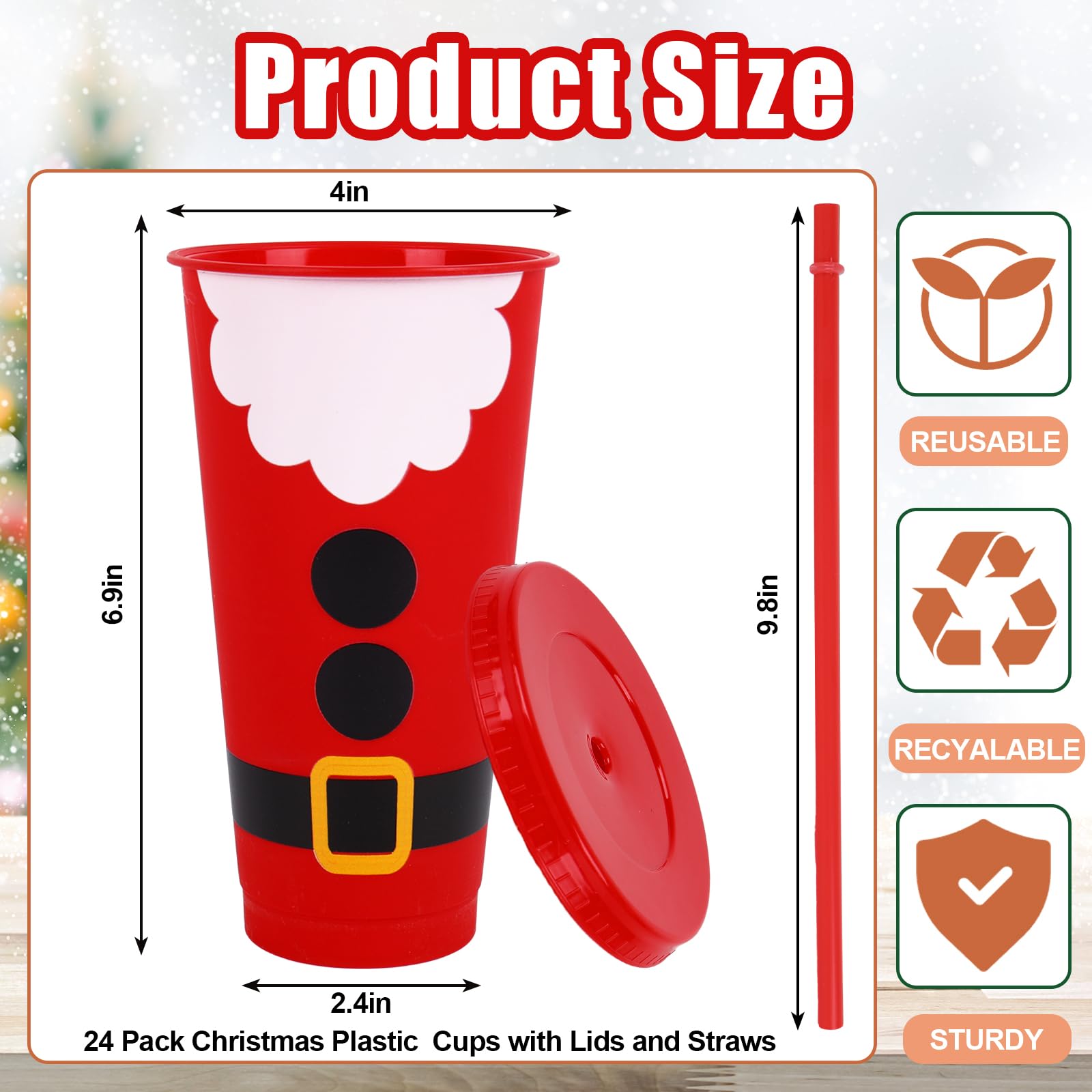 Copas FYSUIMU navidad con Santa para bebidas temáticas