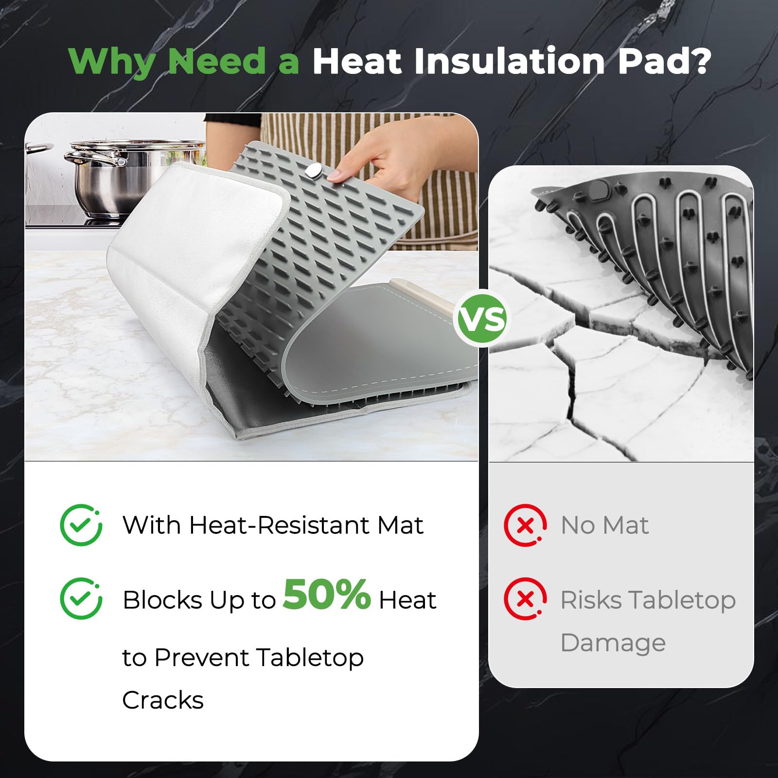 FYY superficie impermeable resiste derrames y grasa para limpieza fácil
