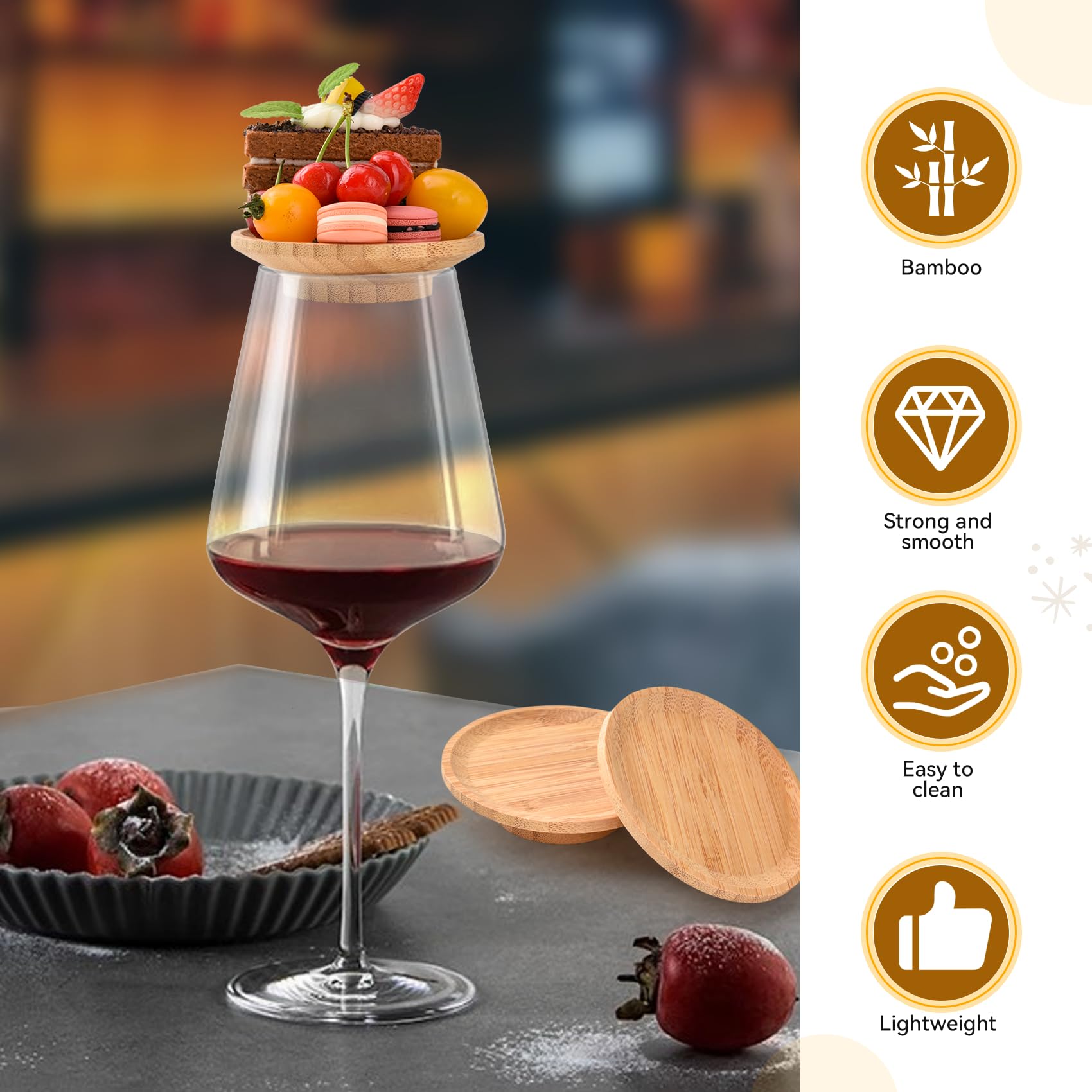 FZMEHL topper para copa, sirve como plato de aperitivos pequeño.