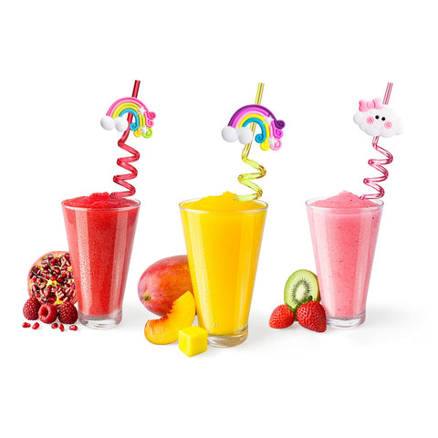 Pajitas arcoiris multicolor para bebidas festivas, de FZR Legend.