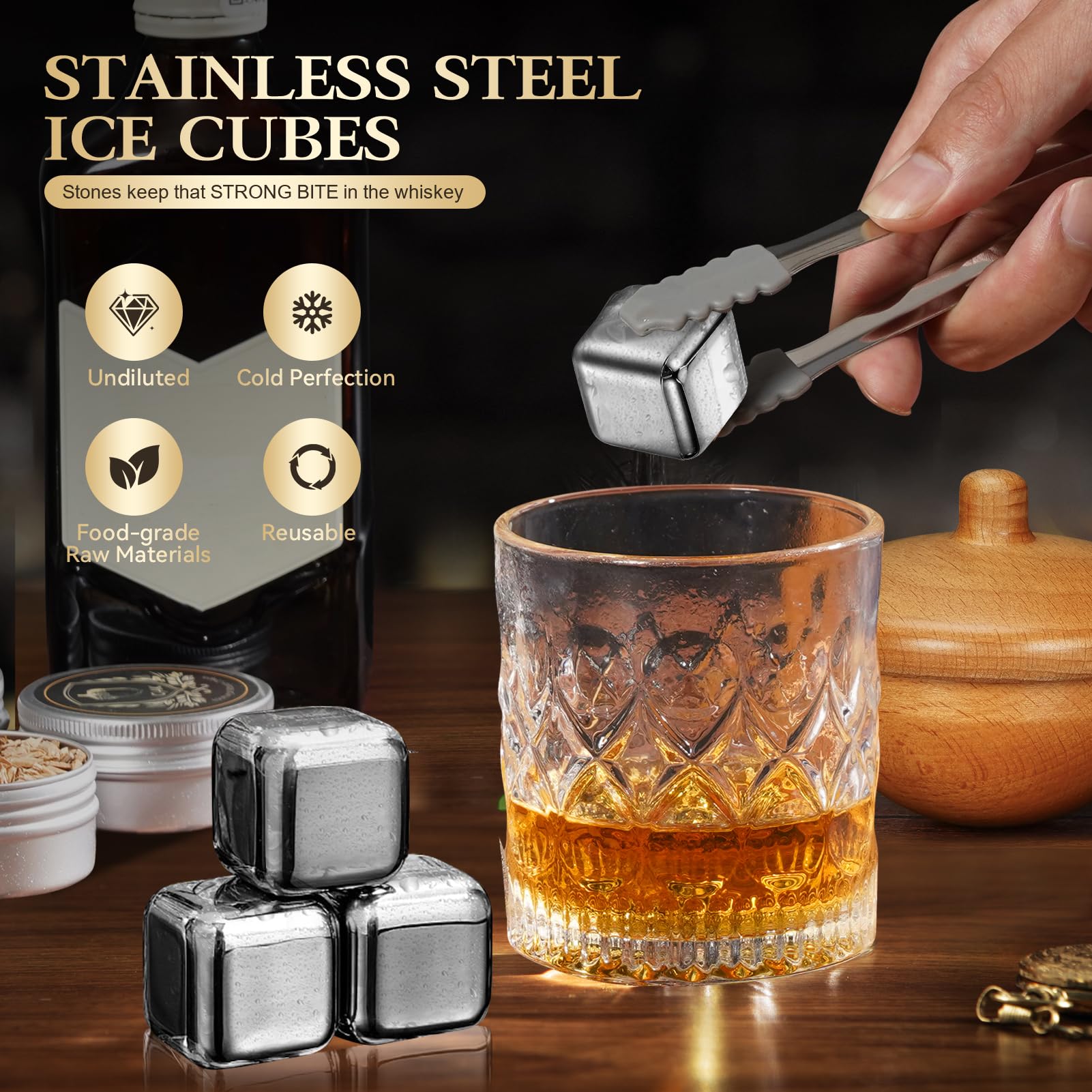 G GOOD GAIN caja regalo elegante ideal para sorprender a un amante del whisky.
