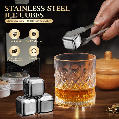 G GOOD GAIN caja regalo elegante ideal para sorprender a un amante del whisky.