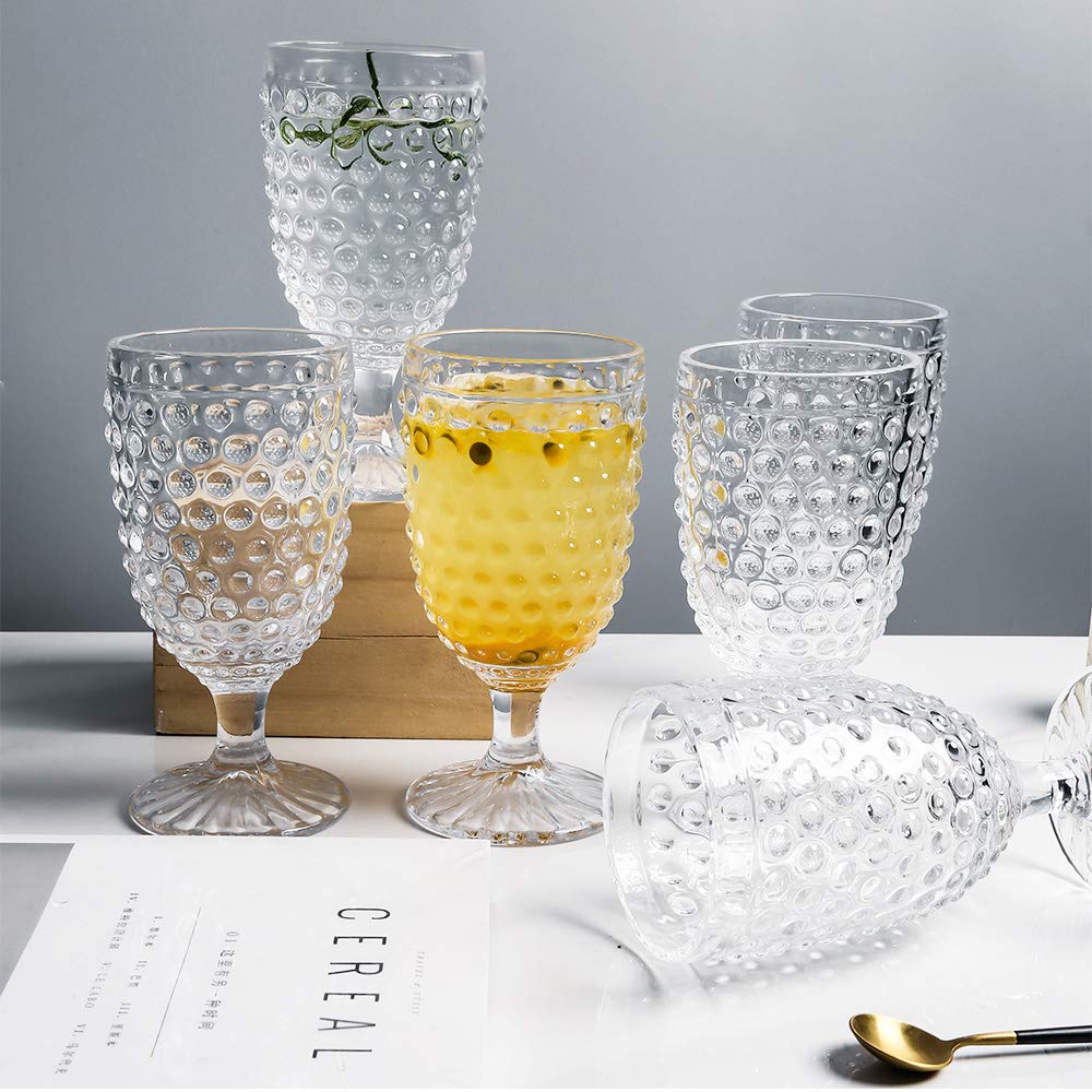 Vaso para té helado Hobnail de G, bebida refrescante.