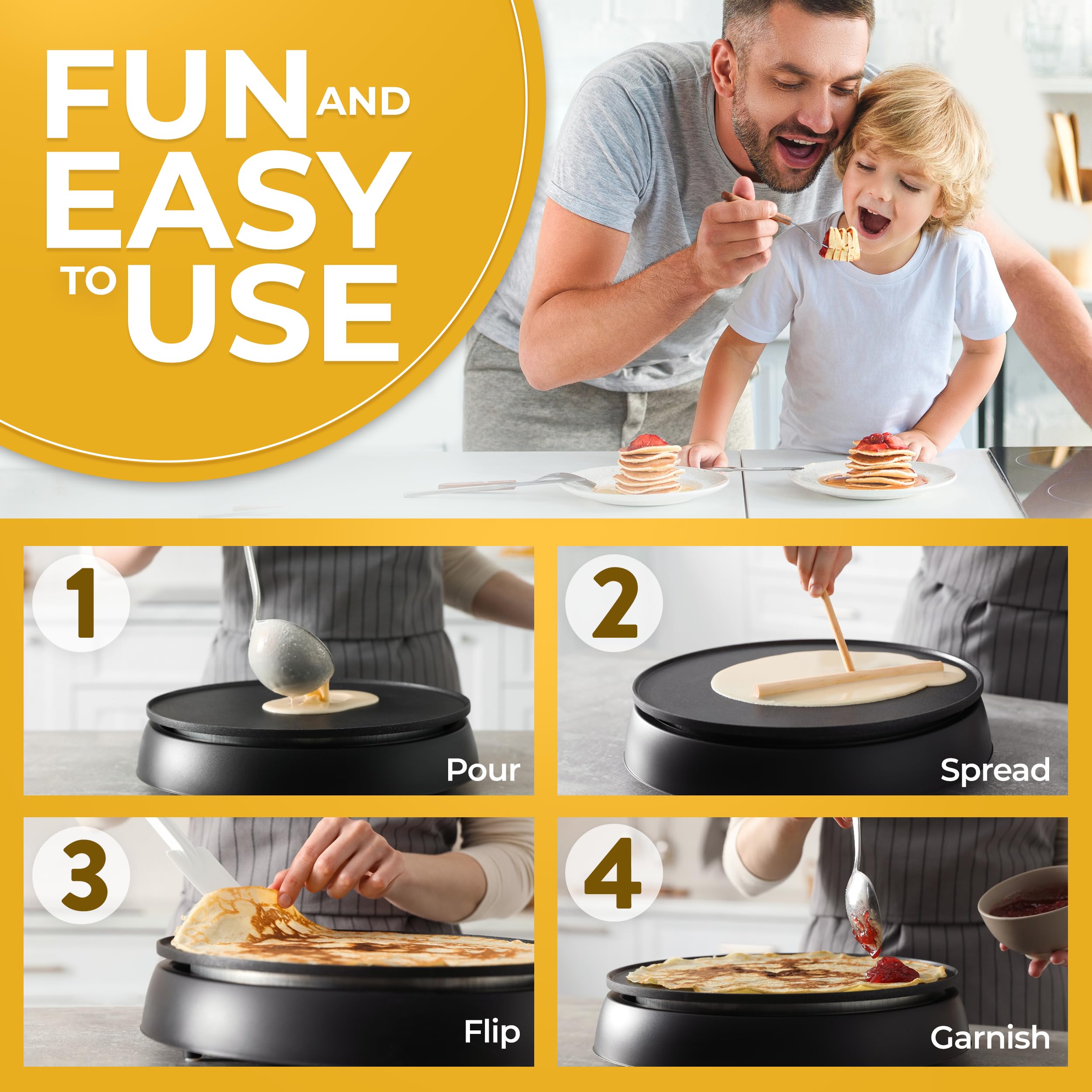 G&M Kitchen Essentials: uso diario en cocina compacta para desayunos rápidos.